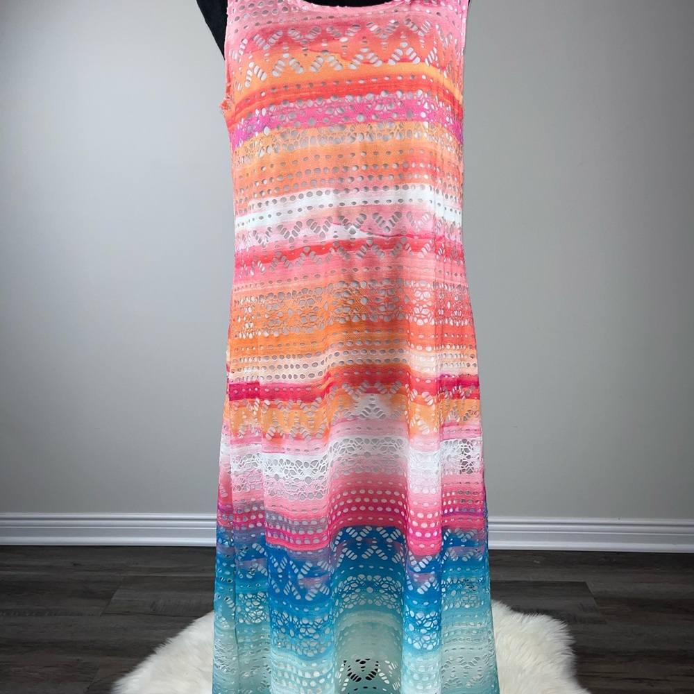 Vibrant Multicolor Sleeveless Maxi Dress